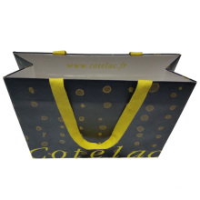 Paper Shopping Bag with Foldable Bottom